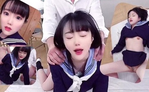 制服学生妹萝莉3P